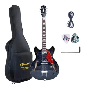 GROTE 335 STYLE SEMI-HOLLOW BODY JAZZ ELECTRIC GUITAR GRDB-HWBK